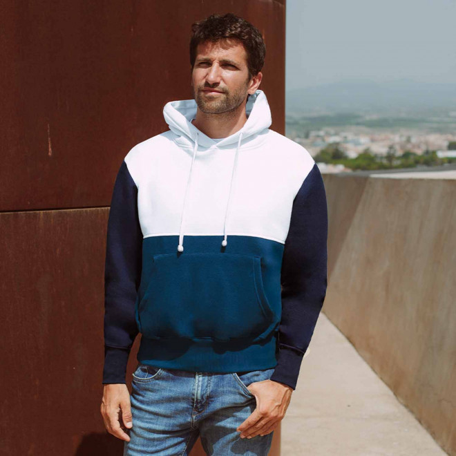 SWEAT PERSONNALISABLE MIXTE TRICOLORE 'TRIAM'