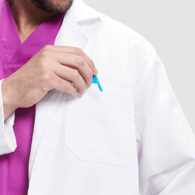 BLOUSE MEDICALE PERSONNALISABLE HOMME 'RESEARCH'