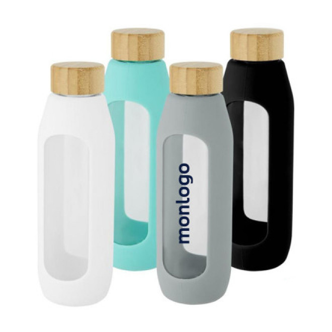 BOUTEILLE PERSONNALISEE VERRE BOROSILICATE 'SILIGRIP' RAPIDE 4J