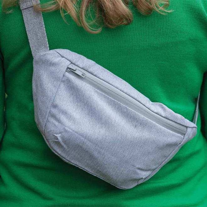 SAC BANANE PERSONNALISABLE EN TOILE RECYCLÉ 'PLATNO' 