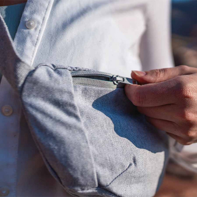 SAC BANANE PERSONNALISABLE EN TOILE RECYCLÉ 'PLATNO' 