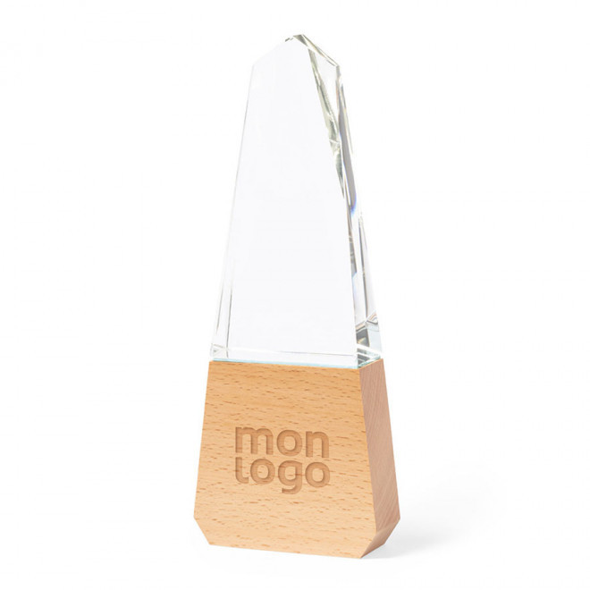 TROPHÉE PERSONNALISABLE EN VERRE ET BOIS 'KAYNU'