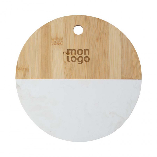 PLANCHE À DÉCOUPER PUBLICITAIRE MARBRE ET BAMBOU 'RONCHE'