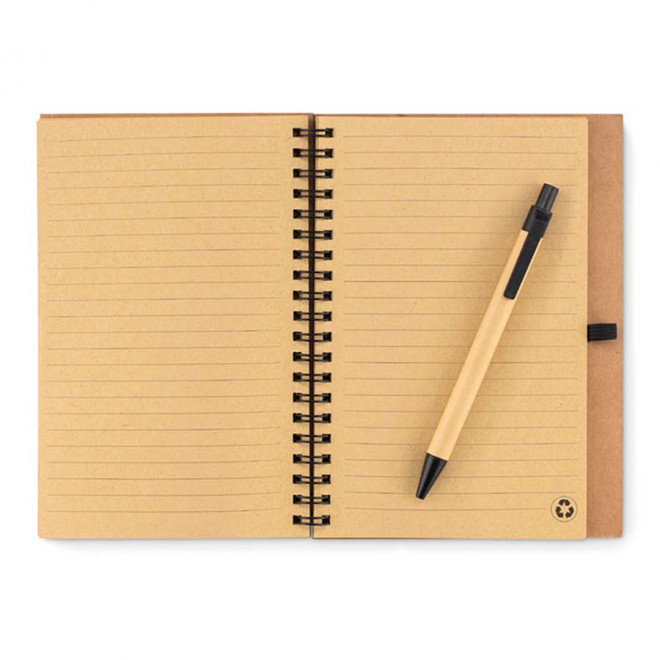 CARNET PUBLICITAIRE A SPIRALE AVEC STYLO 'RAMSES LIEGE' 