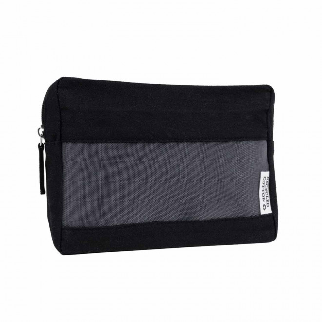 TROUSSE DE TOILETTE PERSONNALISABLE TOILE RECYCLE 'DANIA'