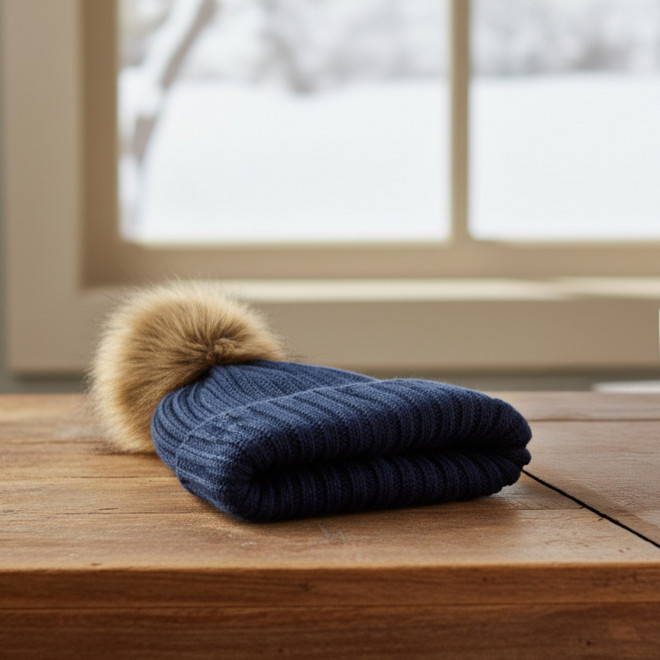 BONNET POMPOM AMOVIBLE PERSONNALISABLE 'POMPOMO'
