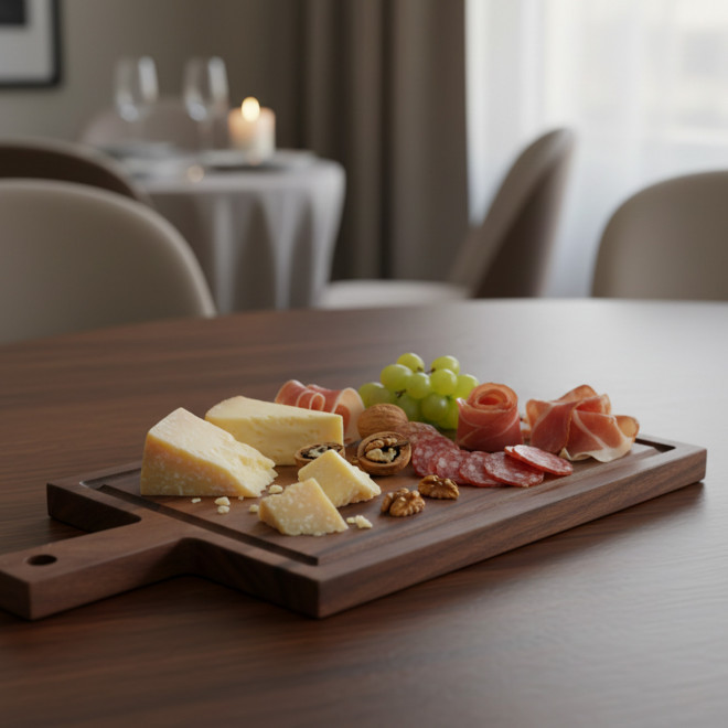 PLANCHE A DECOUPER NOYER PERSONNALISABLE 'WALNUT POIGNEE'