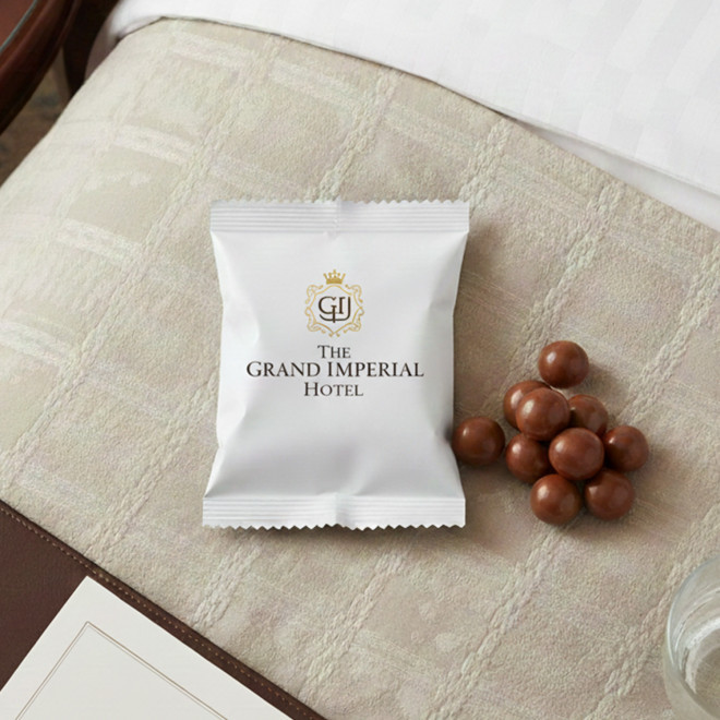 SACHET DE 10G DE BILLES AU CHOCOLAT PERSONNALISABLE 'SHOKI'