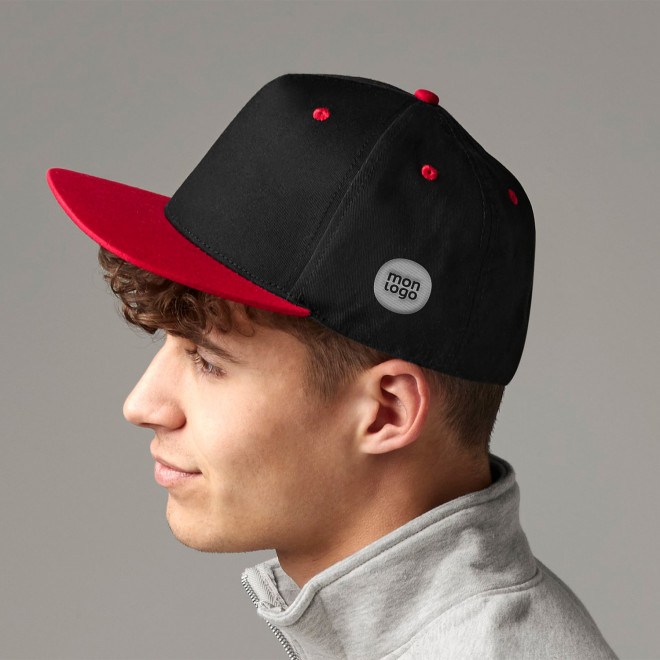 CASQUETTE SNAPBACK PERSONNALISABLE 'FLAT PEAK BICOL'