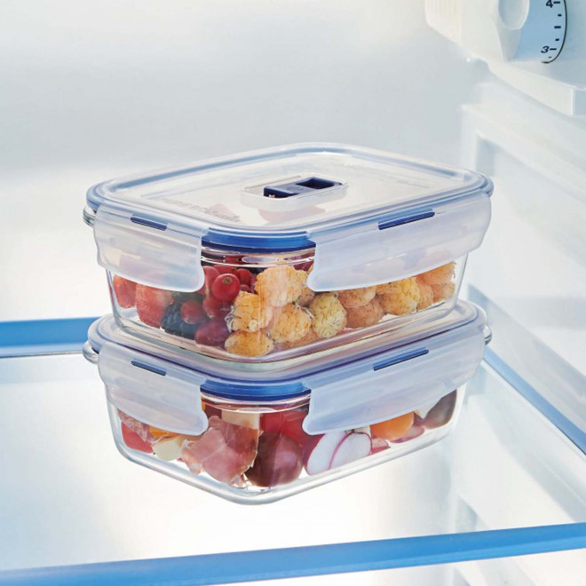 LUNCH BOX EN VERRE LUMINARC 820ML PERSONNALISEE 'PURE BOX ACTIVE'