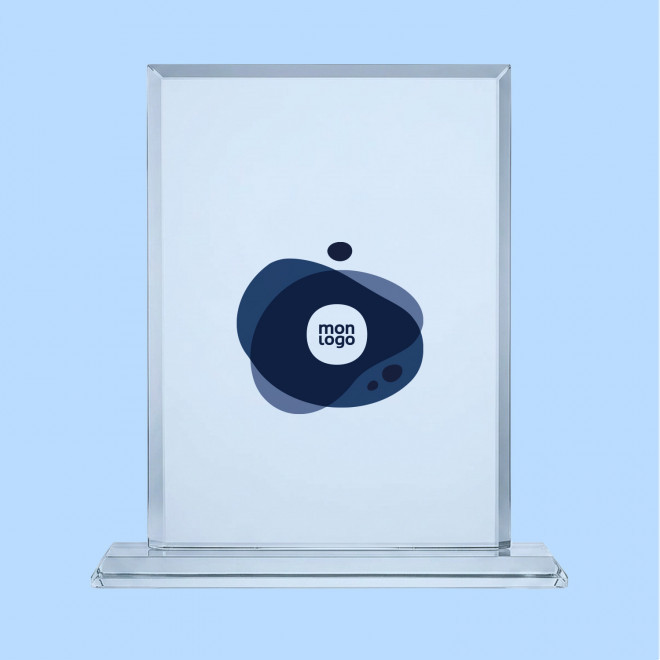 TROPHEE EN VERRE PERSONNALISE 'VICKY QUADRI RECTANGLE'