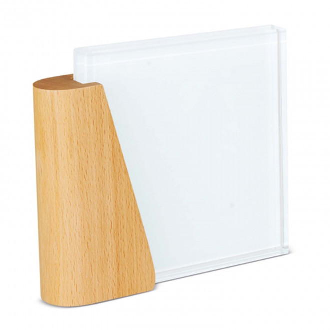 TROPHEE EN BOIS ET VERRE PERSONNALISABLE 'KAYNA QUADRI'