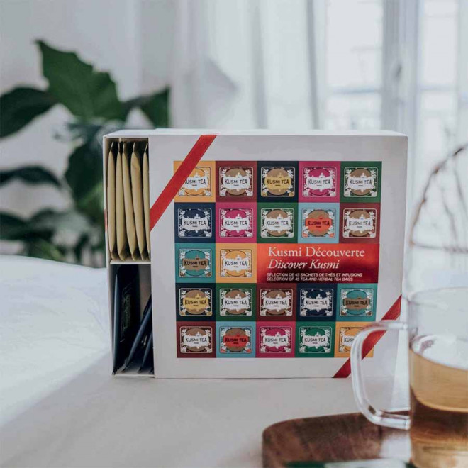 COFFRET PERSONNALISÉ DÉCOUVERTE DE 45 THÉS KUSMI TEA®