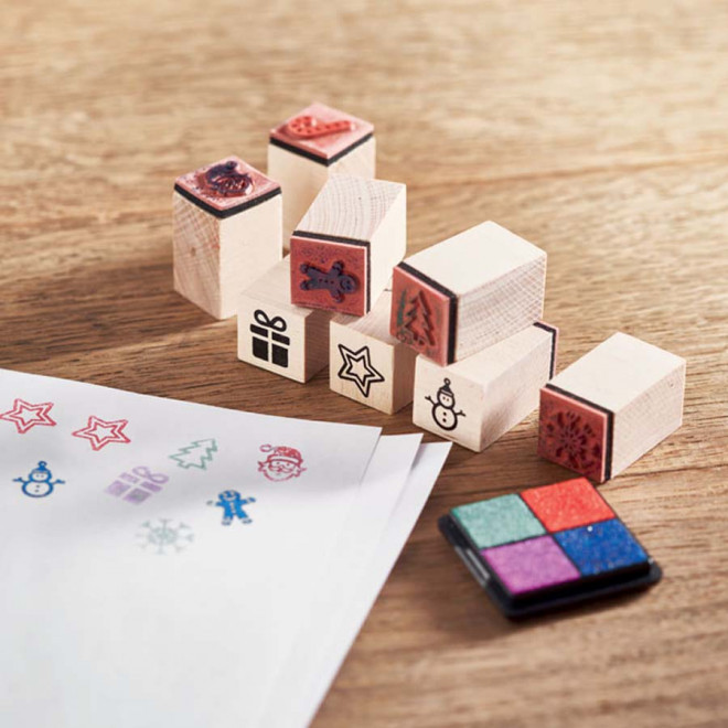 TAMPONS PERSONNALISÉS DE NOËL EN BOIS 'PADDAR'