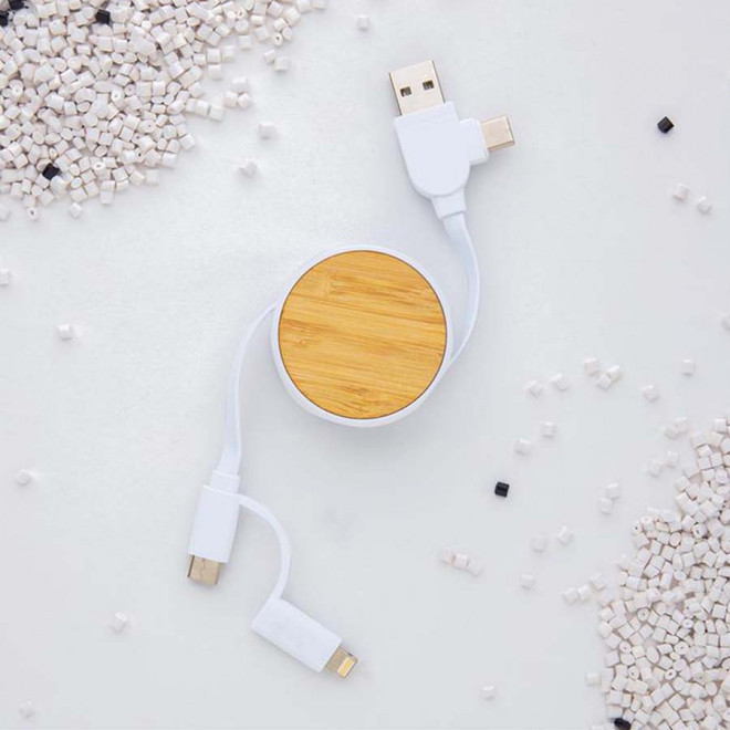 CÂBLE PERSONNALISÉ RÉTRACTABLE RCS 4 EN 1 'ONTARIO'