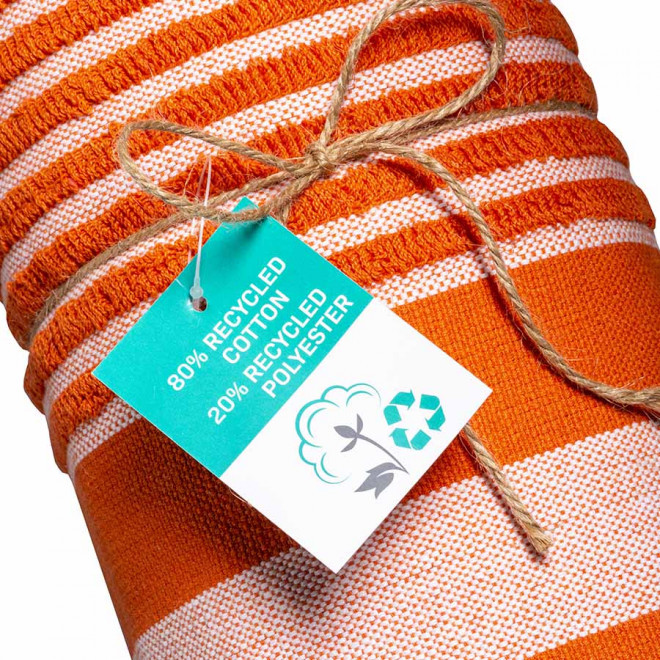 SERVIETTE DE PLAGE PERSONNALISÉE FOUTA RECYCLED 'TOALLA' 90x170cm