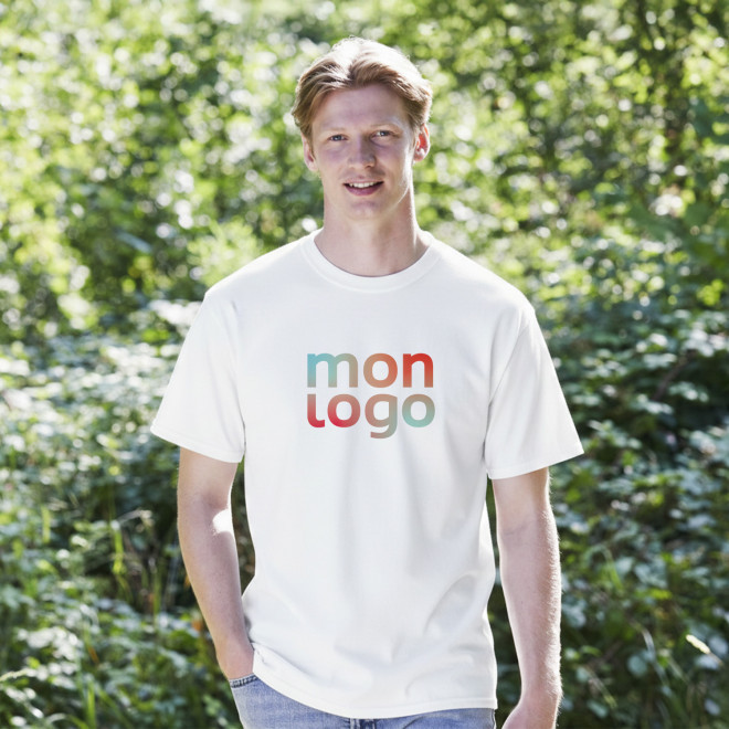 TEE SHIRT PERSONNALISABLE MIXTE BLANC BIO 'HARBRO'