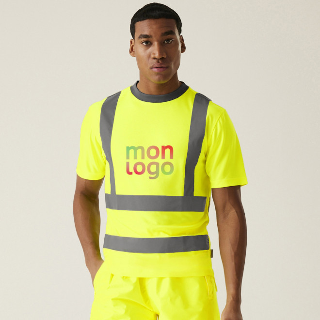 TEE SHIRT HAUTE VISIBILITE PERSONNALISE 'PRO CONTRACT'