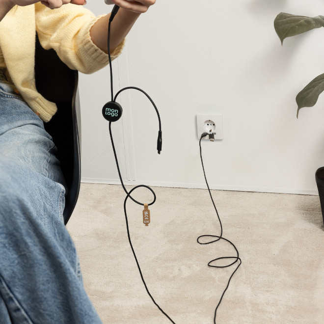 CABLE MAGNETIQUE 4 EN 1 PERSONNALISABLE 'ALUMINE'