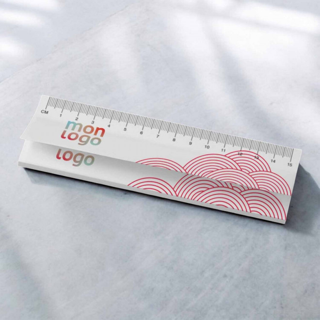 MEMOS RECYCLES AVEC REGLE PERSONNALISABLE 'RIGELLO'