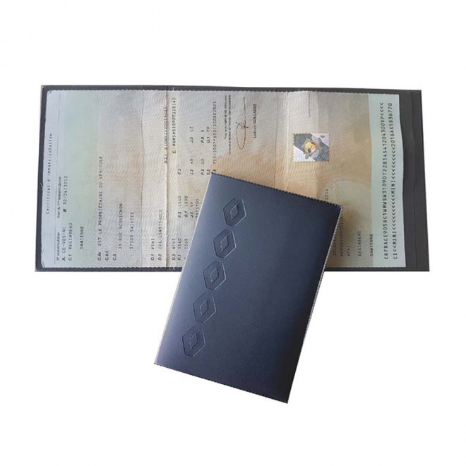 PORTE CARTE GRISE PUBLICITAIRE AVEC INCRUSTATION 'AVAM'