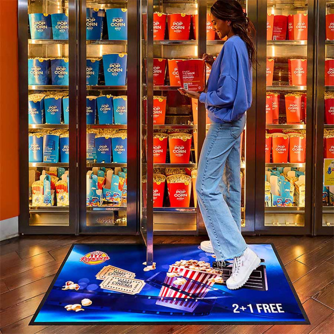 TAPIS INTERIEUR PUBLICITAIRE 'MILOW POLYESTER TRICOTE'