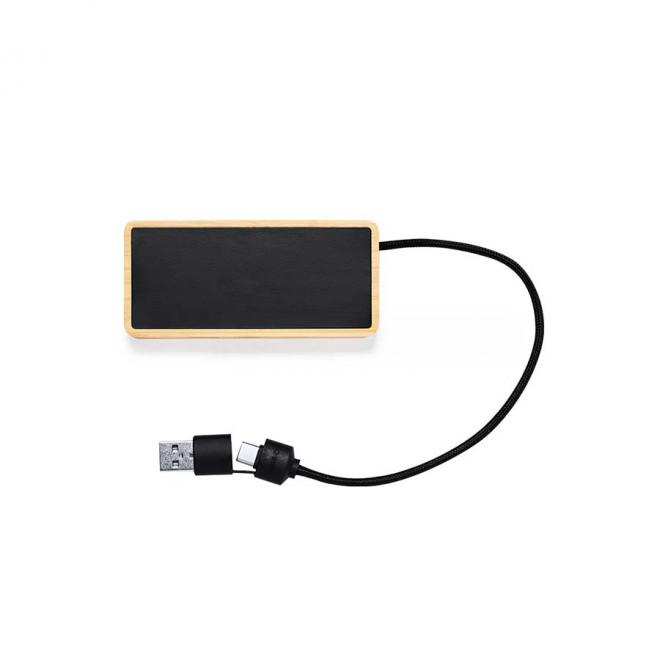 PORT USB BAMBOU LED TYPE C PUBLICITAIRE 'BAMBERPORT'