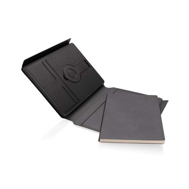 CARNET AVEC CHARGEUR EN PU RCS PUBLICITAIRE 'CHARBOOK'