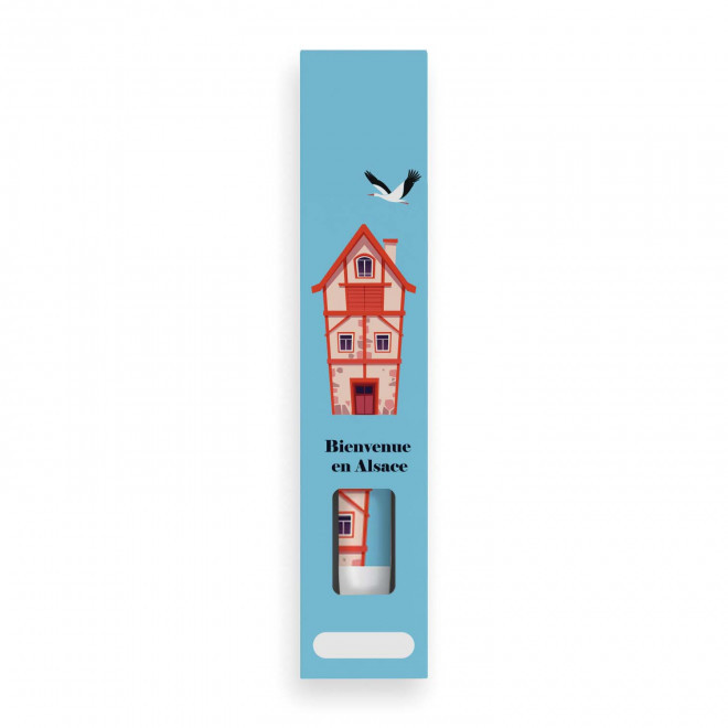 BOITE PERSONNALISABLE 1 STYLO BIC 4 COULEURS 'ALSACE'