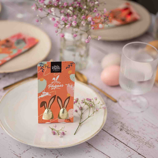 CARTE PERSONNALISABLE AVEC 2 OEUFS 'OSTERN'