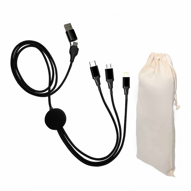 CABLE DE CHARGE RECYCLE PERSONNALISABLE 'FIXTI PLAT'