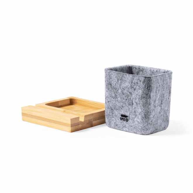 POT À CRAYONS FEUTRINE RPET PERSONNALISABLE 'UFFICIA'