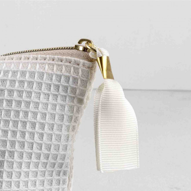 TROUSSE DE TOILETTE COTON PERSONNALISABLE 'WAFFLYT MINI'