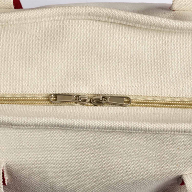 CABAS PERSONNALISABLE EN COTON ZIPPEE 'ANTIGUA'
