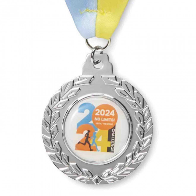 MEDAILLE PERSONNALISABLE EN FER BOMBEE 50 MM 'WIN'