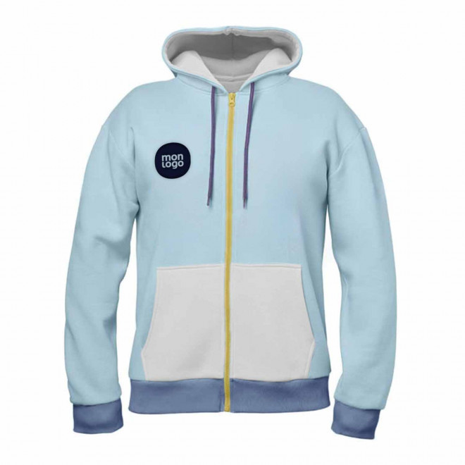 SWEAT SHIRT SUR MESURE ZIPPE MIXTE 'STONE CUSTOM'