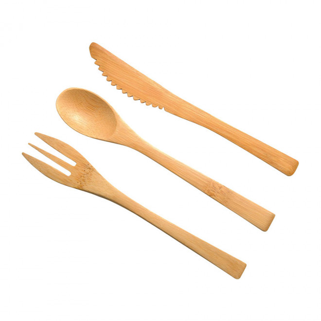 SET DE COUVERTS PERSONNALISÉS EN BAMBOU 'FENTO'