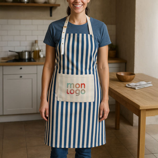 TABLIER RAYE PERSONNALISE 'KUIRTAL'