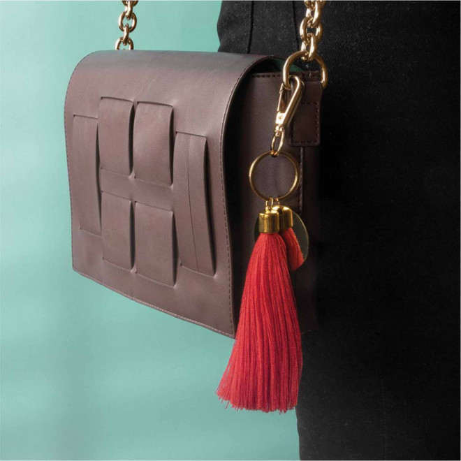 PORTE CLES POMPOM PERSONNALISE 'PANPAN'