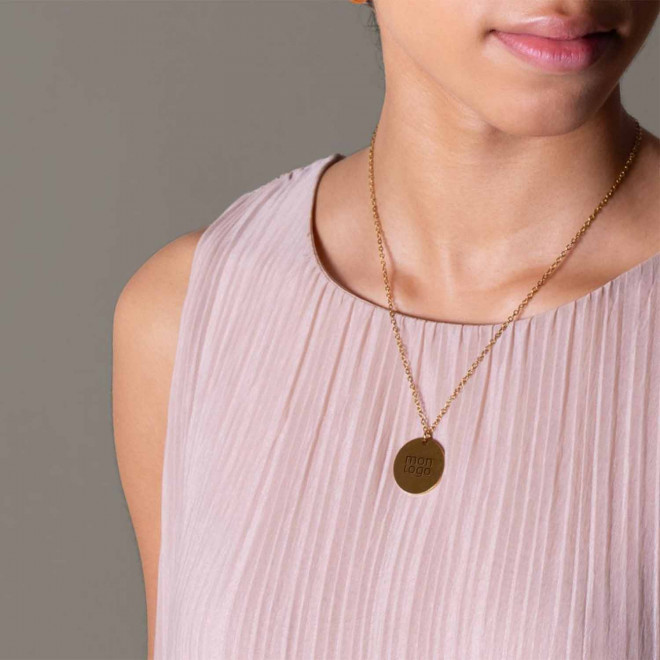 PENDENTIF ROND PERSONNALISE 'CARPE'