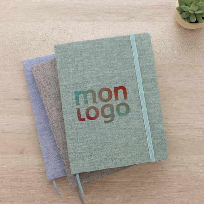 CARNET A5 RIGIDE PERSONNALISE COTON 'HELDA'