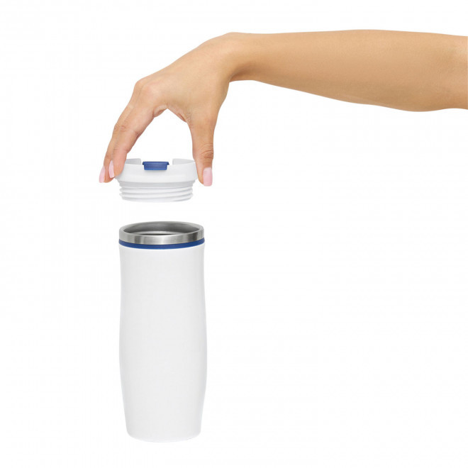 MUG ISOTHERME 400ML PERSONNALISABLE 'CREMA BLANC'