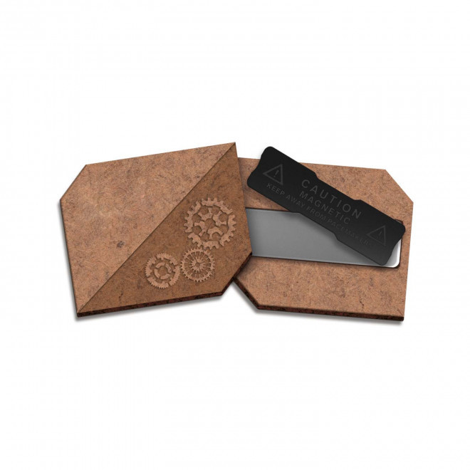 BADGE AIMANTE PERSONNALISABLE  EN BOIS MDF 'MAGNETO BOIS'