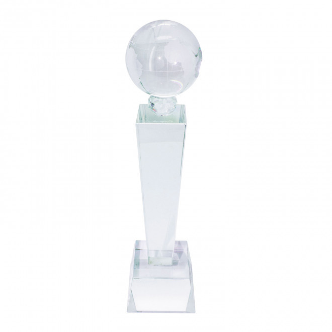 TROPHEE EN VERRE PERSONNALISE 'VICKY GLOBUS'