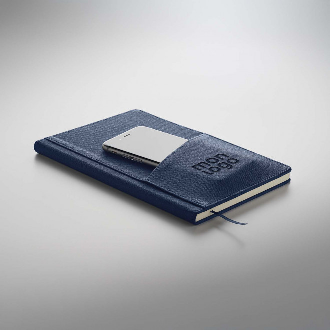 CARNET PERSONNALISABLE A5 RPET AVEC POCHE 'LEXI'