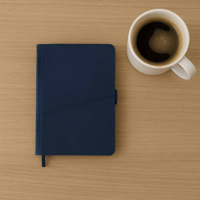 CARNET PERSONNALISABLE A5 RPET AVEC POCHE 'LEXI'