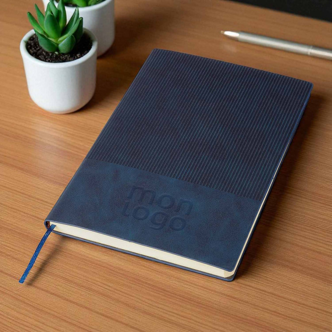 CARNET A5 PERSONNALISABLE EN PU RECYCLE 'POLUX'
