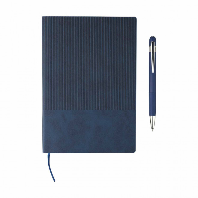 SET PERSONNALISABLE CARNET ET STYLO EN PU RECYCLE 'POLUX'