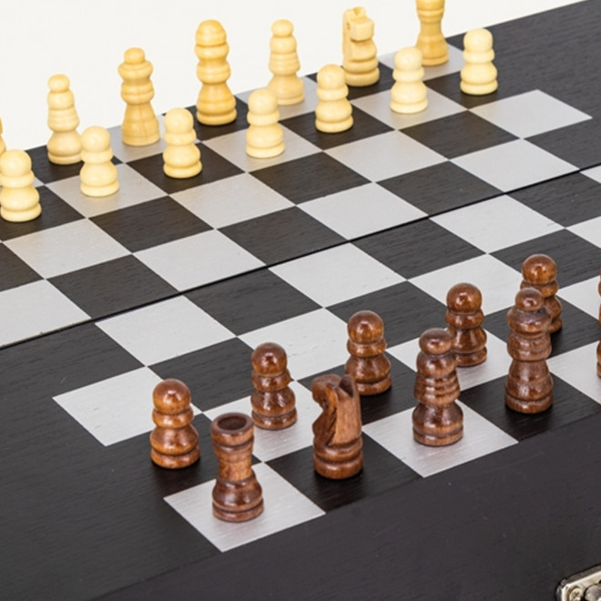 COFFRET A VIN AVEC JEUX ECHECS PERSONNALISABLE 'PION'