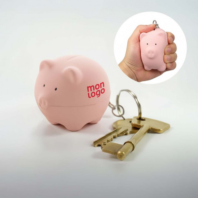 PORTE CLES ANTISTRESS PERSONNALISABLE 'STREZOU PIGGY'